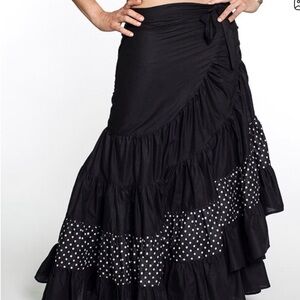 Black Polka Dot Flamenco skirt